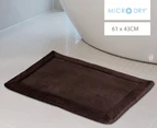 Microdry Memory Foam Small Bath Mat - Coffee