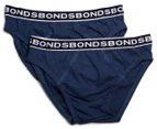 Bonds Boys' Size 10-12 Briefs 2-Pack - Dark Navy