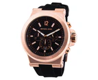 Michael Kors Classic Chronograph Watch - Black/Rose Gold-Tone