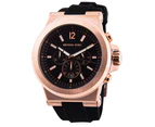Michael Kors Classic Chronograph Watch - Black/Rose Gold-Tone