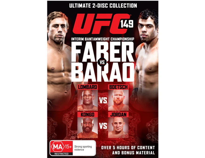 UFC 149: Faber Vs Barao 2-DVD (MA15+)