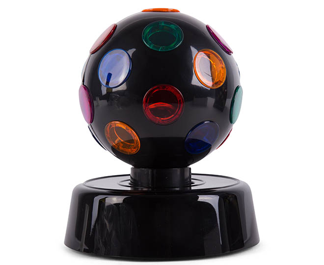 rotating multi coloured disco ball light