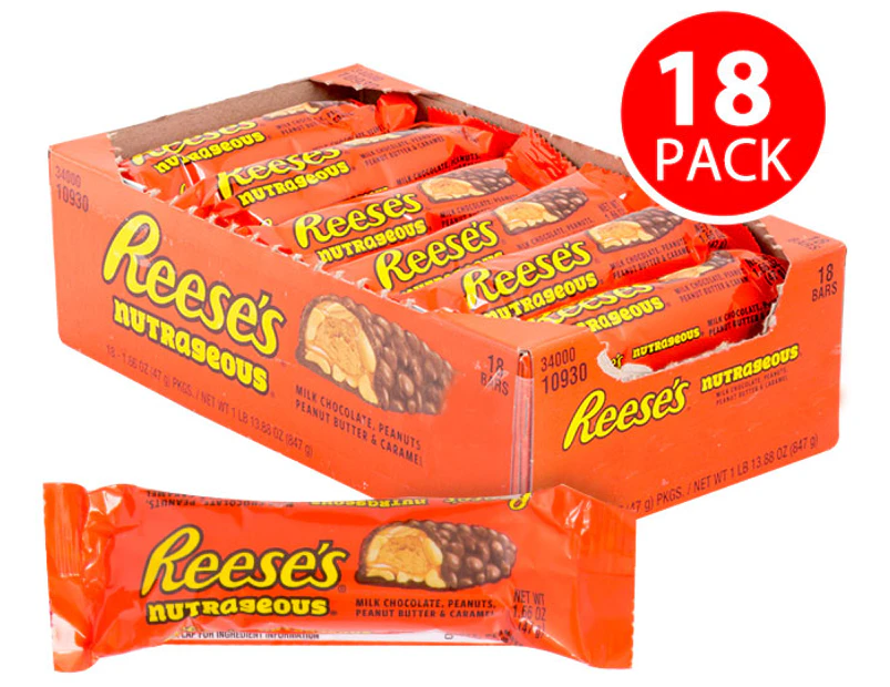 18 x Reese's Nutrageous Bars 47g