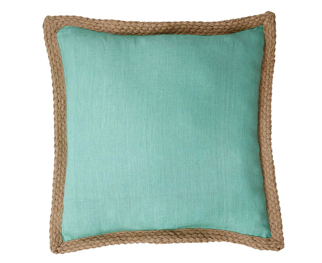 J Elliot Home Mornington Linen Cushion Cover 50 x 50 cm Mint