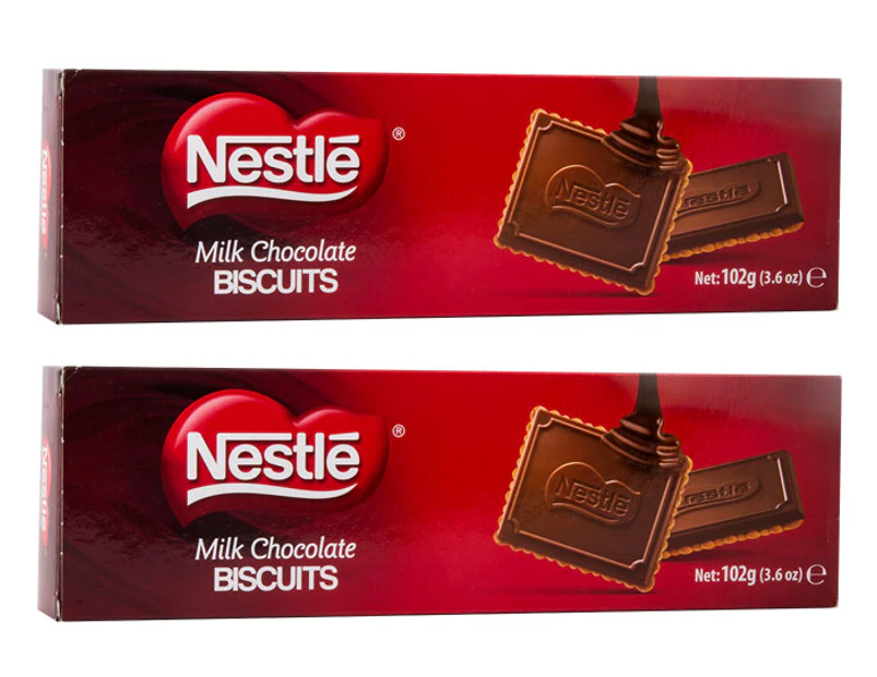 2 x Nestlé Biscuits Milk Chocolate 120g