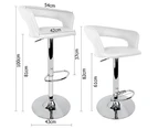 Leather-Look 100cm Bar Stool - White