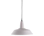 Metal 27cm Warehouse Pendant Lamp - Matte Grey