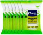 7 x Kleenex Anti-Bacterial Wipes 15pk 