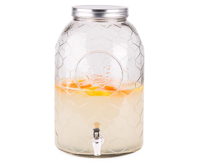 Honeycomb 12l Glass Beverage Dispenser 