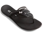 iPANEMA Women's Sunshine Thongs  - Black/Silver