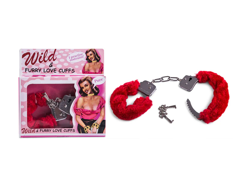 Wild & Furry Love Cuffs - Red