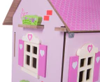 Wooden Dolls House - Pink