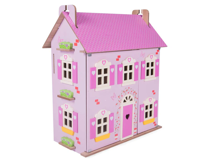 Wooden Dolls House - Pink