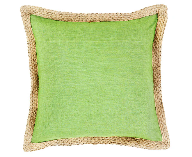 J Elliot Home Mornington Linen Cushion Cover 50 x 50 cm Limeade