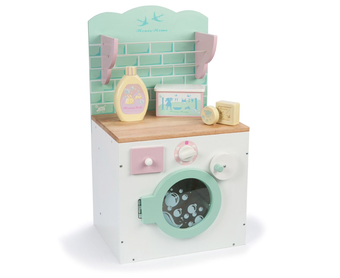 wooden washer and dryer playset