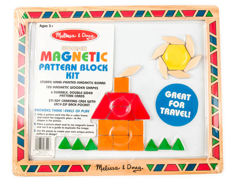 Melissa & Doug Wooden Magnetic Pattern Block Kit