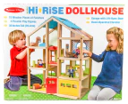 Melissa & Doug Hi-Rise Solid Wood Dollhouse