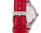 Nixon Women's Kensington Leather Watch - Red Mod