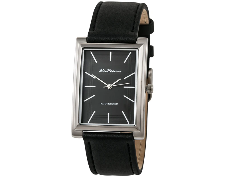 Preview image Ben Sherman Sleek Leather Watch - Black