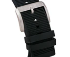 Hugo Boss Rectangular Silicone Watch - Black/Silver