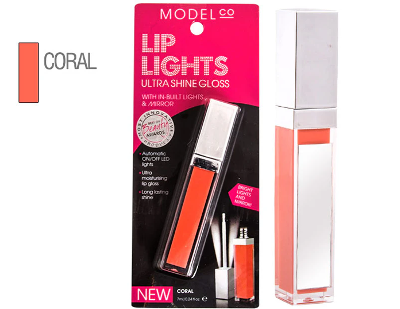 ModelCo Lip Lights Ultra Shine Gloss Coral