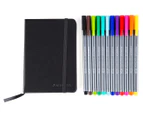 Staedtler Triplus Fineliner 12 Pack And Notebook