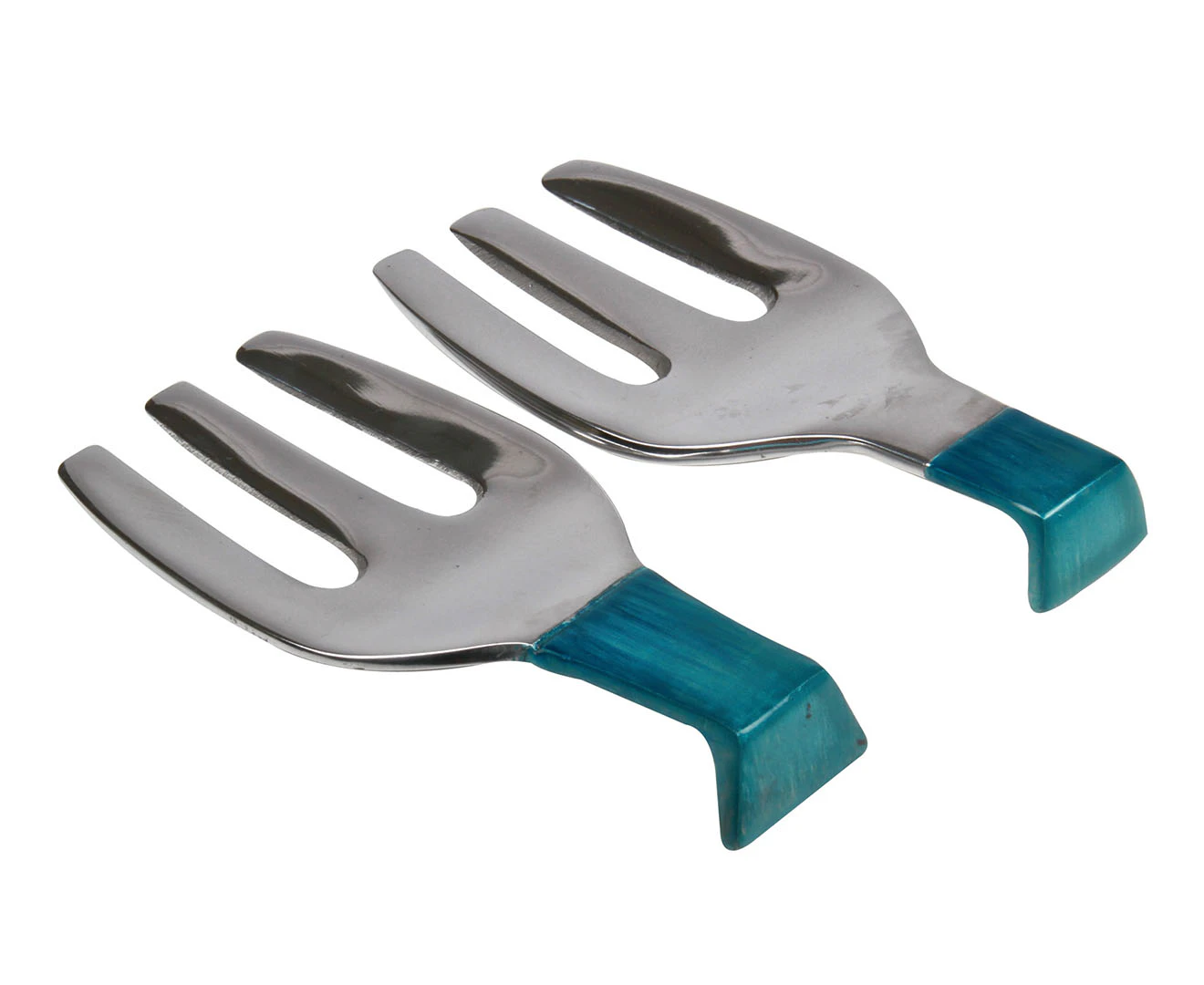 15cm Hand Servers Set Of Two - Aqua 