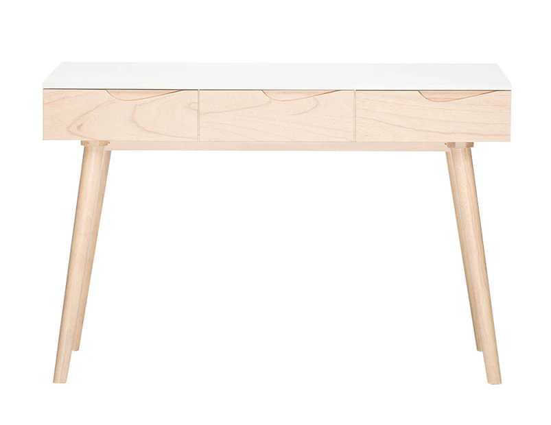 Preview image Retrojan 120cm Scandinavian Office Desk - Natural / White