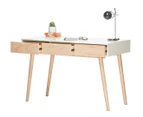Retrojan 120cm Scandinavian Office Desk - Natural / White