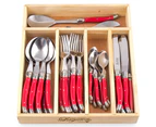 French Inspired Replica Urbain Coutellerie 34-Piece Cutlery Set - Red