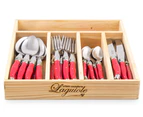 French Inspired Replica Urbain Coutellerie 34-Piece Cutlery Set - Red