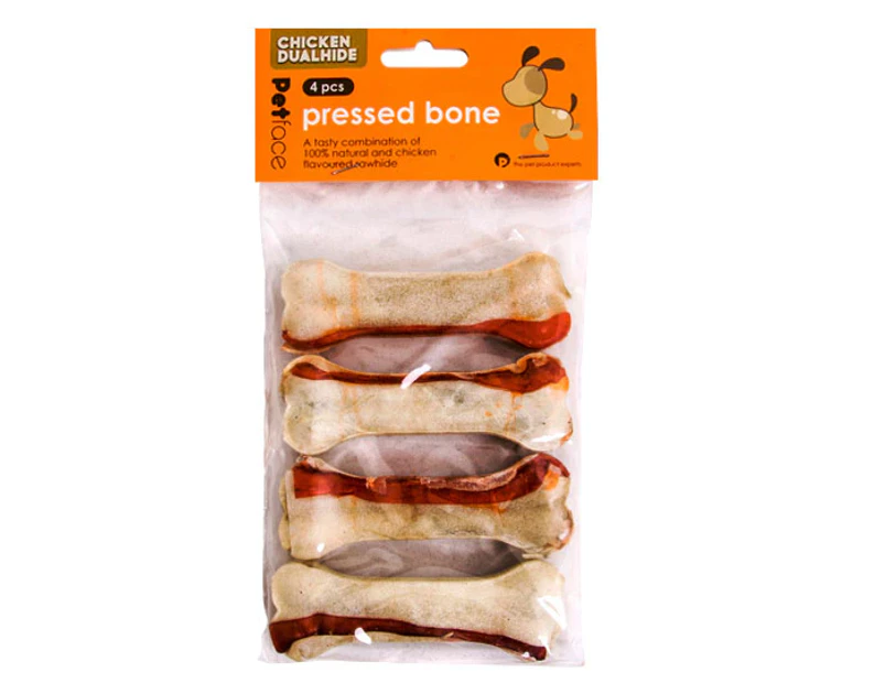Petface Dualhide Pressed Bone Chicken 4pc