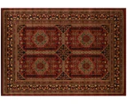 Traditional Insignia 330 x 240cm Rug - Red/Black