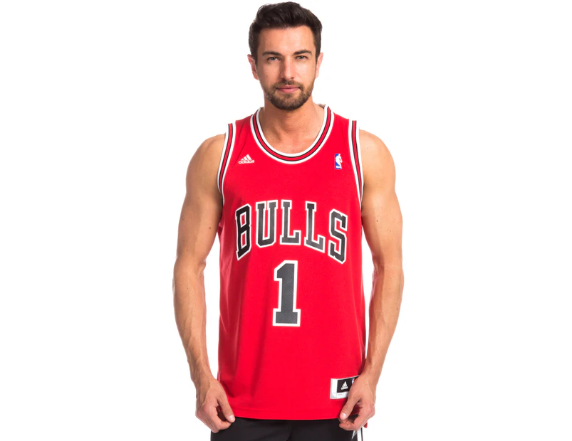 Adidas Chicago Bulls #1 Derrick Rose Red Jersey Size Medium