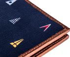 Nautica Men’s Signal Flag Wallet - Navy/Tan