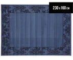 Damask Border 230x160cm Fashion Rug - Blue