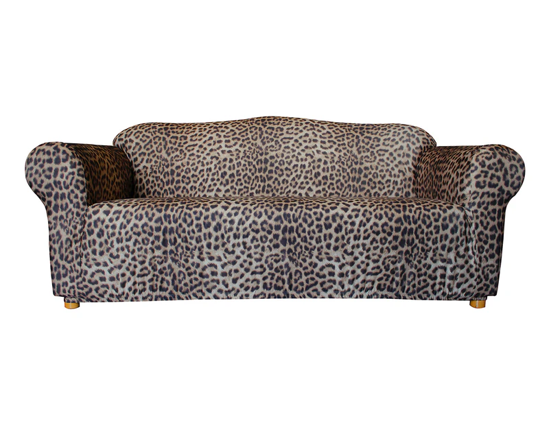 Sure Fit Stretch 3-Seater Sofa Cover - Leopard