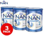 3 x Nestlé NAN Comfort 2 Follow-On (From 6 Months) Milk Formula 800g