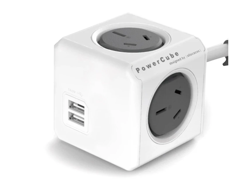 Allocacoc 4-Outlet 1.5m Extended PowerCube w/ USB