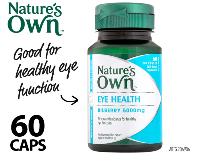 Nature's Own Eye Health Bilberry 5000mg 60 Caps