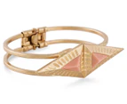 Kardashian Double Hinged Bracelet – Gold Ox/Salmon