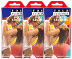 3 x Four Seasons Condoms Party Colours 12pk