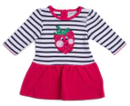 Babaluno Baby Girls' Cotton Fruit Dress - Red