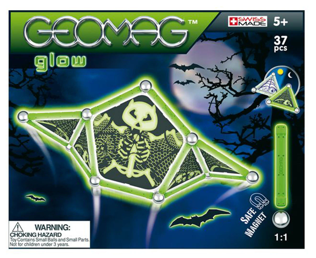 Geomag Kids 37 Piece Glow Panels Set