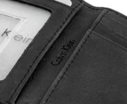 Calvin Klein Leather Trifold & Key Fob Set - Black 