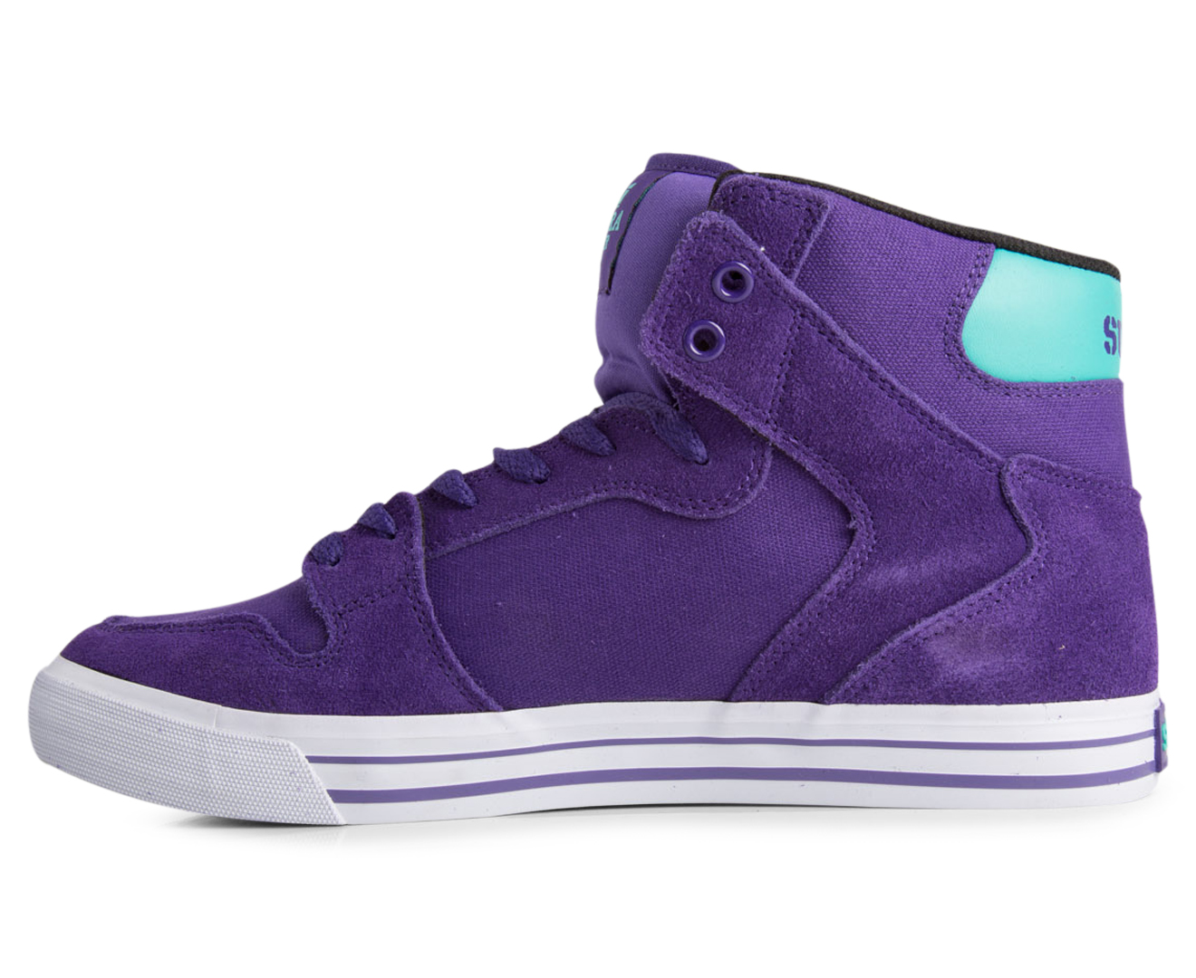 Supra Men's Vaider High Top Shoe - Purple/Teal | Great daily deals at ...