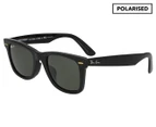Ray-Ban RB2140F Wayfarer Polarised Sunglasses - Black