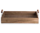 Wooden 40cm Tray W/ Round Handles
