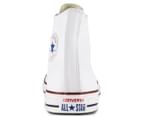 Converse Unisex Chuck Taylor All Star High Top Leather Sneakers - White 5