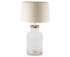 Fillable 71cm Jar Table Lamp W/ Shade - Natural